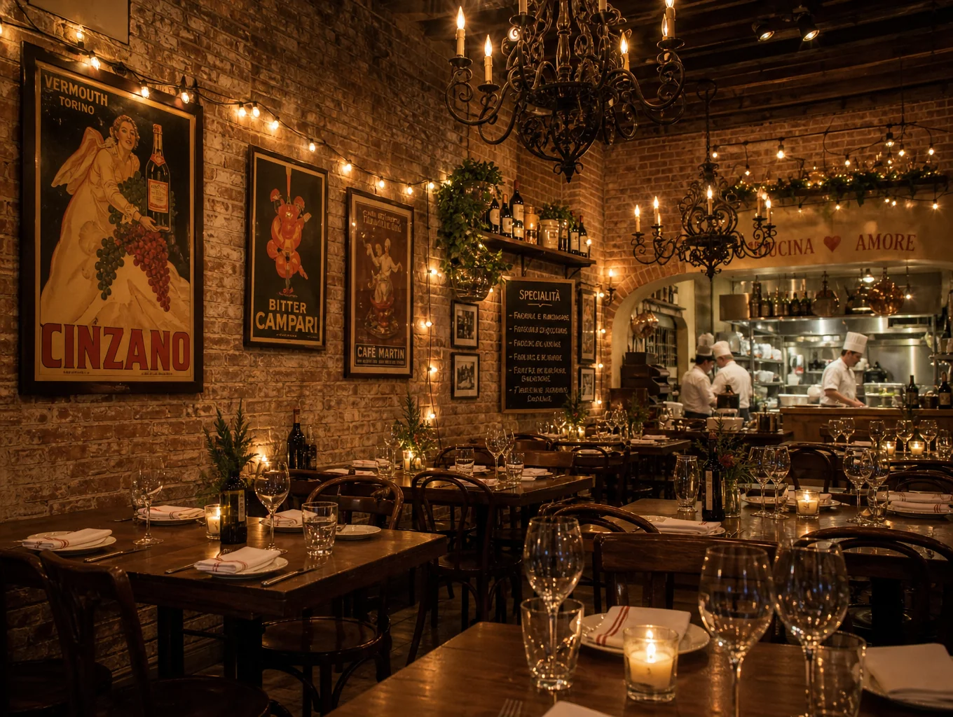 The Main Dining Room at Dusk