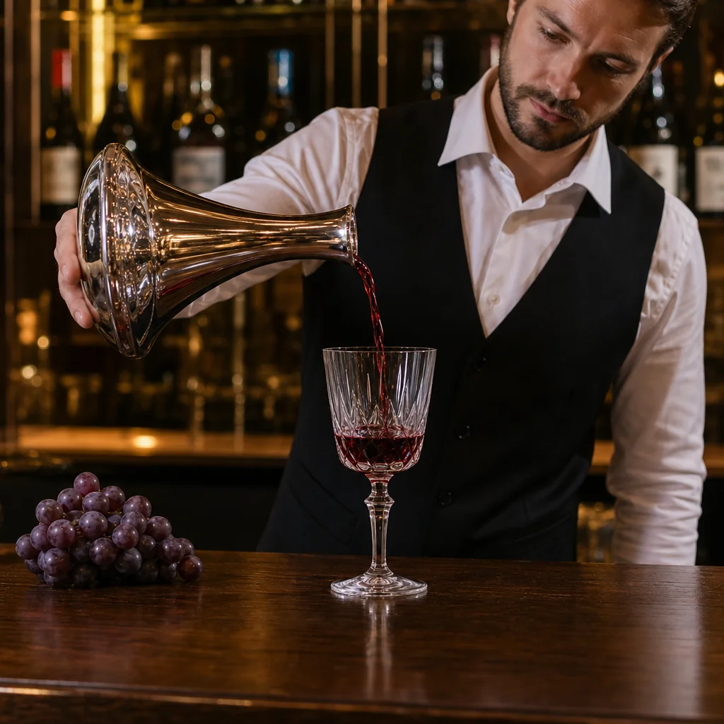 Sommelier Barolo Decanting