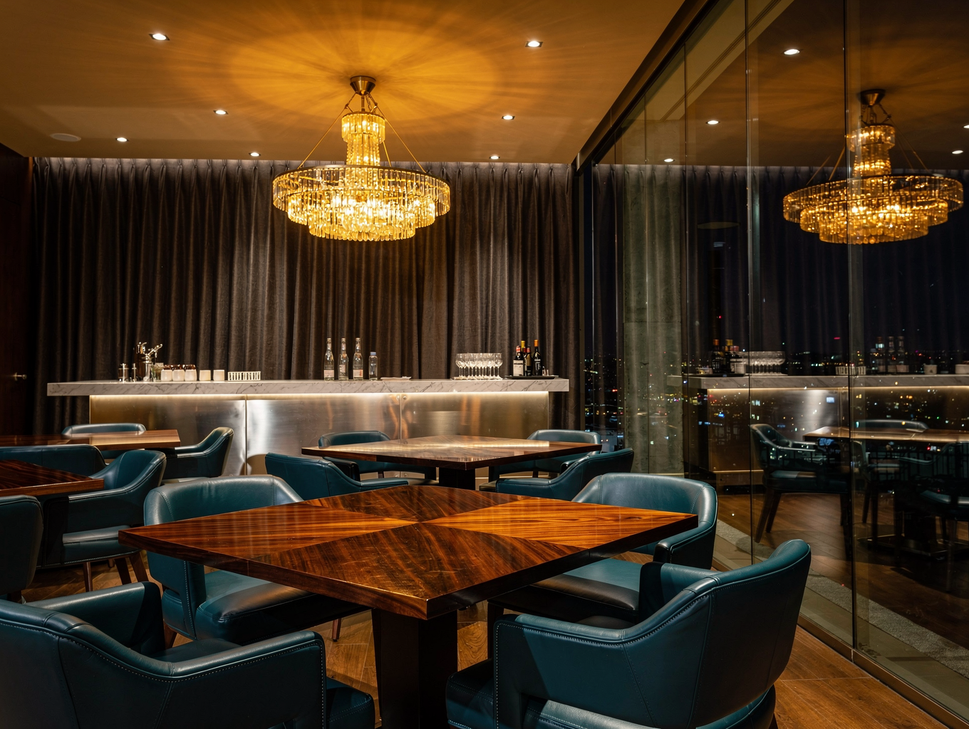 Candlelit private dining salon at CUCINA